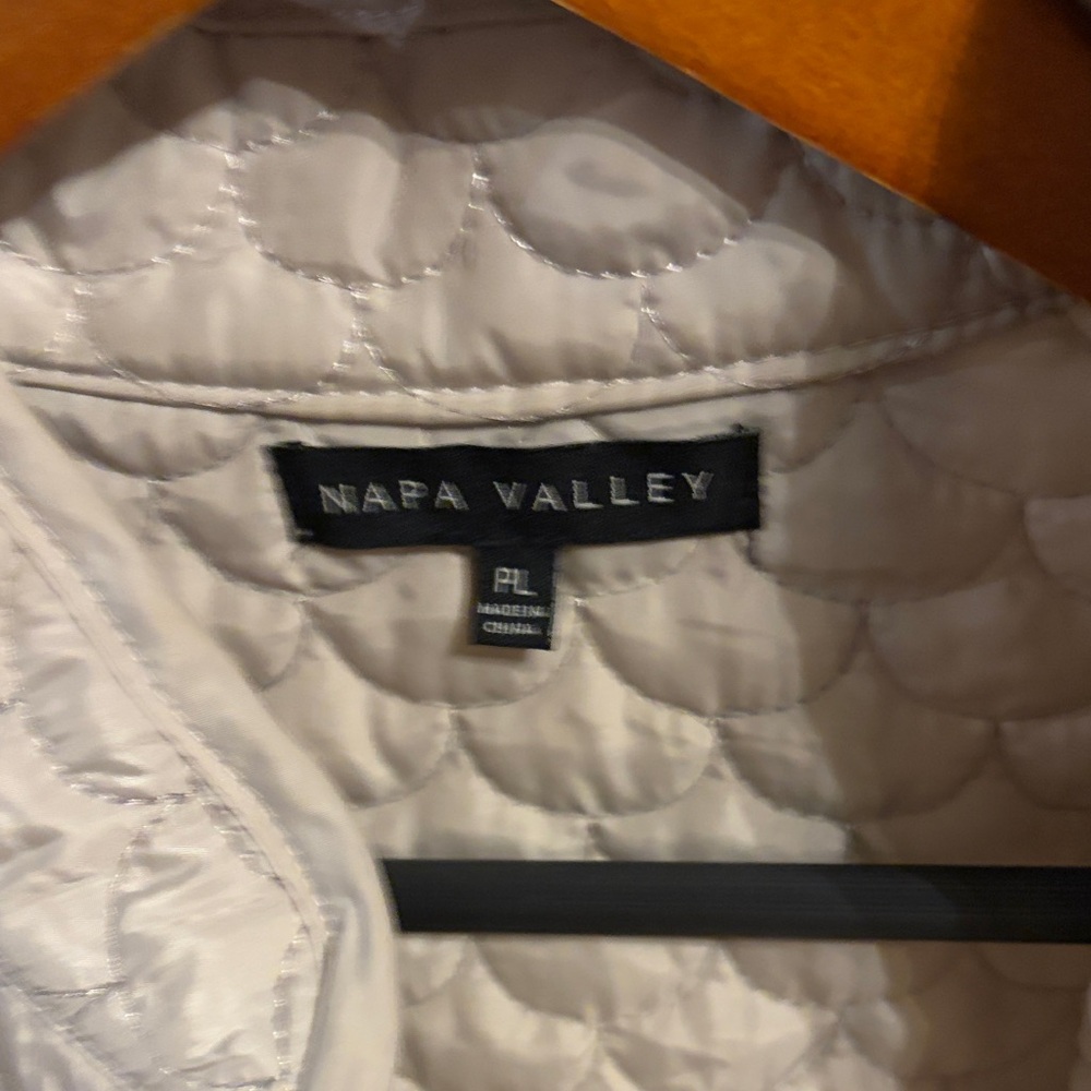 Napa Valley Women's Quilted Cream Puffer Jacket